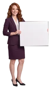 A woman holding a sign: 8 casinos, Edmonton time