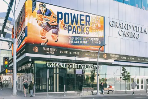 Grand Villa Casino entrance on 104 Avenue
